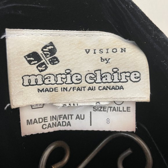 Vintage Black Velvet Whimsigoth Top Marie-Claire 1990s Made in Canada - Picture 6 of 9